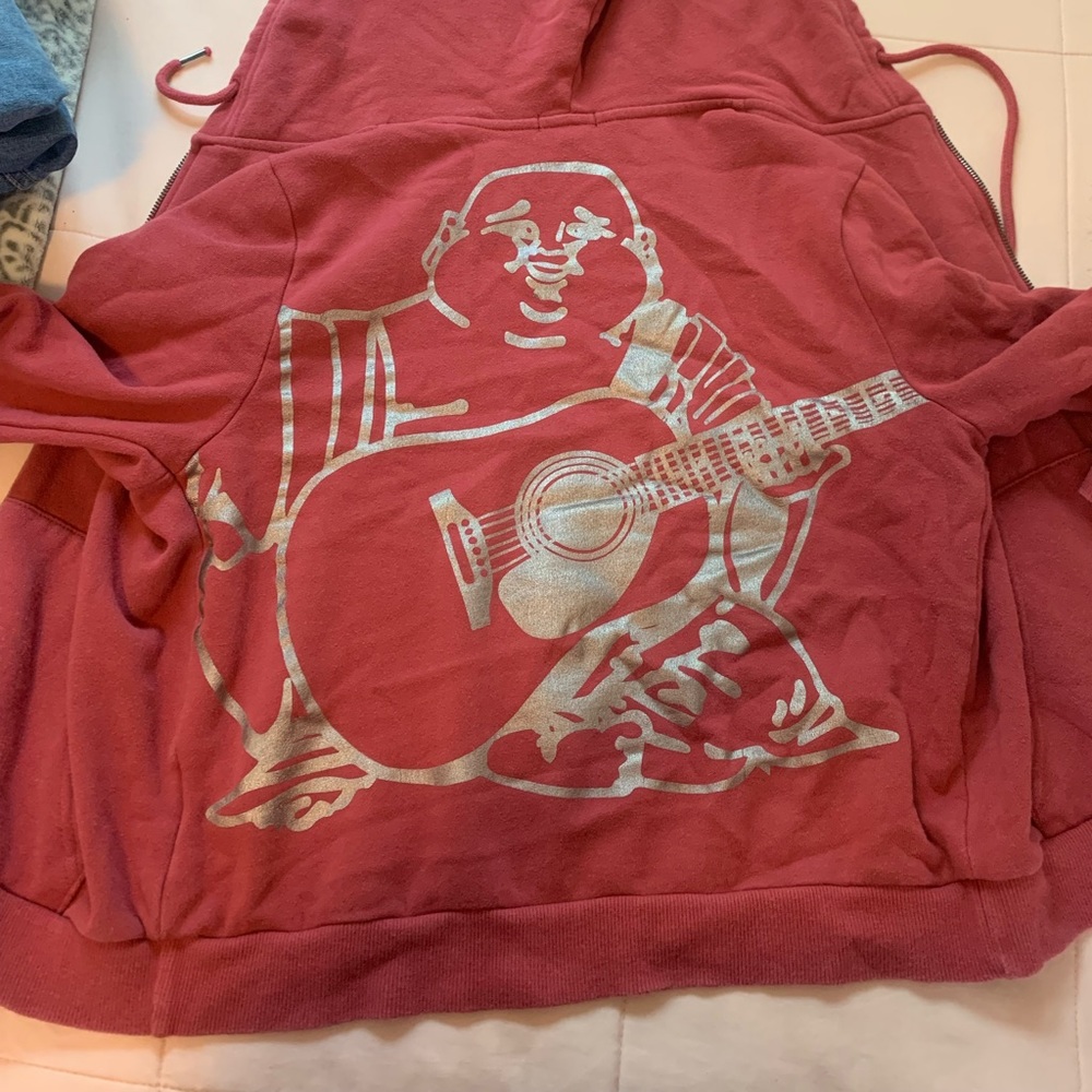 True religion hoodie size small no tears with normal wear